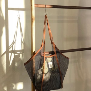 Midium Market Bag, Zero Waste, Reusable shoulder mesh bag, Beach bag, made in korea image 6