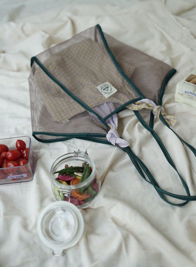 Midium Market Bag, Zero Waste, Reusable shoulder mesh bag, Beach bag, made in korea image 9
