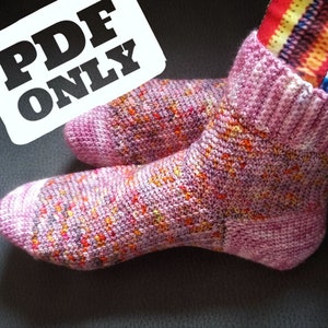 Crochet Socks Pattern - Hope Valley Socks - Intermediate Crochet Pattern - PDF ONLY