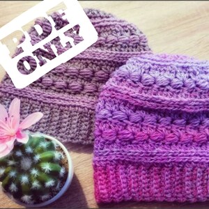 Crochet Beanie Pattern - Honah Lee Beanie - Easy Crochet Pattern - PDF ONLY