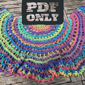 Crochet Shawl Pattern - The Toontown Shawl - Easy Crochet Pattern - PDF ONLY