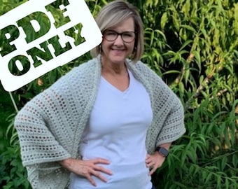 Crochet Cardigan Pattern - The Stars Hollow Cardigan - Easy Crochet Pattern - PDF ONLY