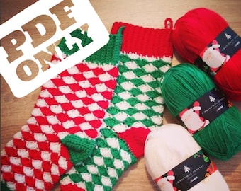 Crochet Stocking Pattern - Whoville Christmas Stocking - Easy Crochet Pattern - PDF ONLY