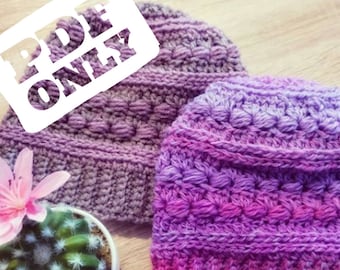 Crochet Beanie Pattern - Honah Lee Beanie - Easy Crochet Pattern - PDF ONLY