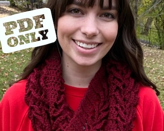 Crochet Scarf/Cowl Pattern - Delta Vega Scarf - Intermediate Crochet Pattern - PDF ONLY