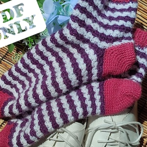 Crochet Socks Pattern - Garden Of Eden Socks - Intermediate Crochet Pattern - PDF ONLY