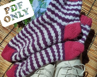 Crochet Socks Pattern - Garden Of Eden Socks - Intermediate Crochet Pattern - PDF ONLY