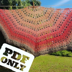 Asgard Crochet Shawl Pattern – Easy 3-Point Design (PDF ONLY)