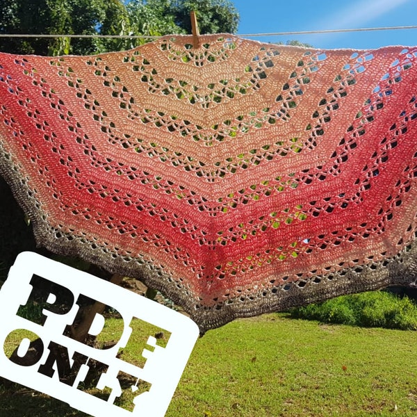 Asgard Crochet Shawl Pattern – Easy 3-Point Design (PDF ONLY)