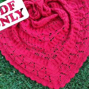 Crochet Shawl Pattern - The Gallifrey Shawl - Intermediate Crochet Pattern - PDF ONLY - Chart ONLY