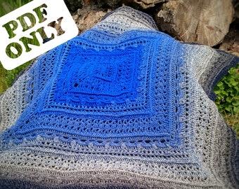 Crochet Blanket Pattern - El-Dorado Blanket - Intermediate Crochet Pattern - PDF ONLY