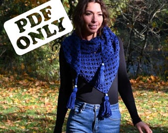 Giza Crochet Shawl Pattern – Advanced Beginner (PDF ONLY)