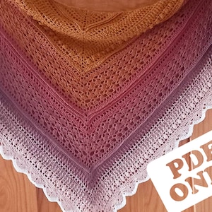 Crochet Shawl Pattern - The Gondor Shawl - Intermediate Crochet Pattern - PDF ONLY