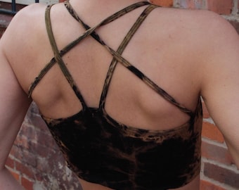 Bratop LABRA mud, bustier, bralette, yoga bra