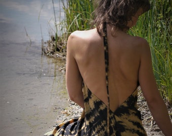 RURAL tiger dress, summer dress, batik, tie-dye