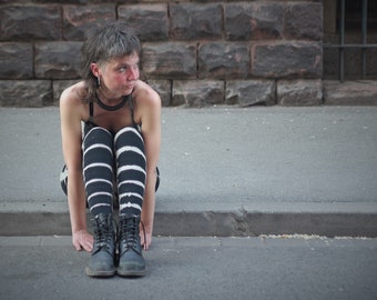 Leggings HOBA zebra, Baumwollleggings, Batikleggings, Tie-Dye