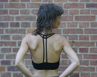Bratop KIBA black, bustier, bralette, yoga bra