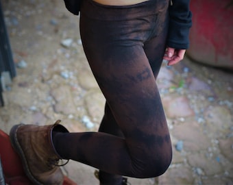 Leggings BALE, tie-dye leggings, cotton leggings, tie-dye