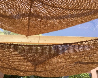 Shade sail made of 100% natural fiber, coconut fiber, rot-proof, airy to resist the wind