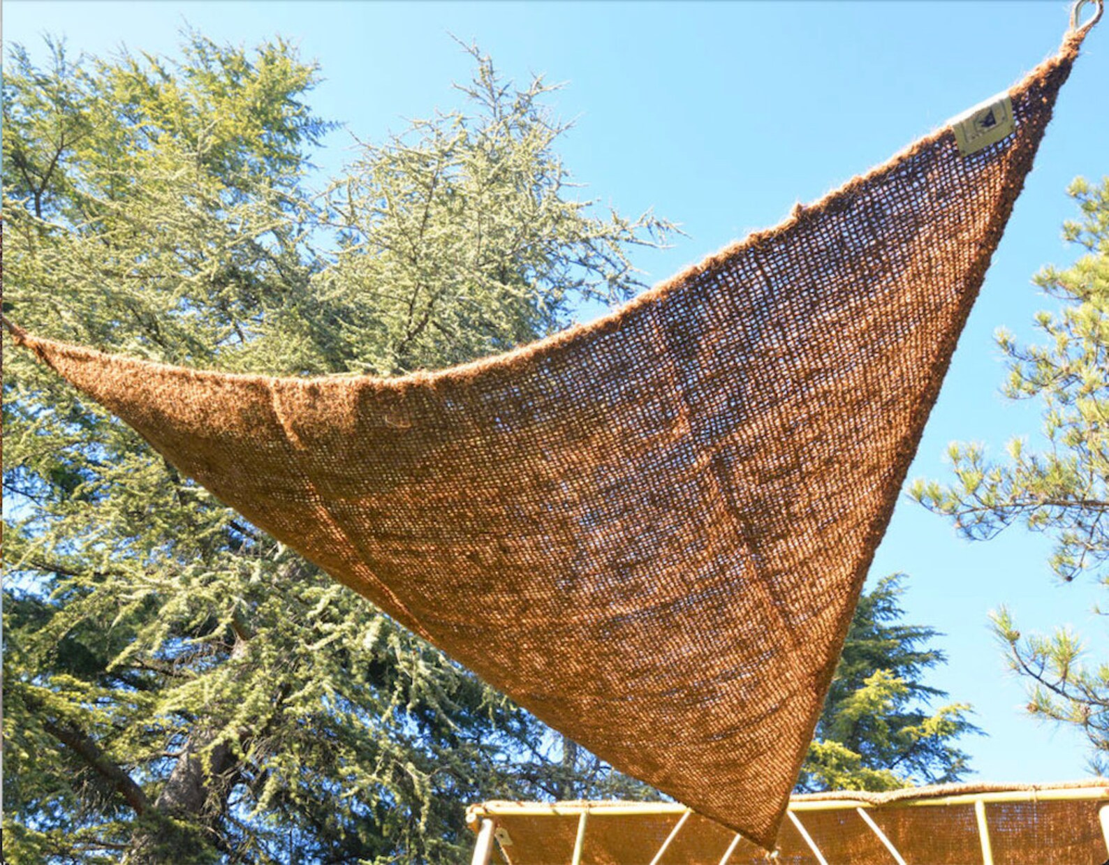 Voile d'ombrage 3x3x3m 100% naturelle fibre de coco - Etsy France