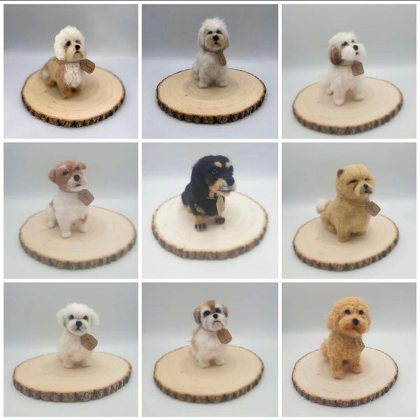 Custom made dog model, any dog breed made to order, Needle Felted Dog Sculpture, Memorial, Personalised Dog,  Pet Replica, Felt Dogs