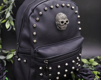 black skull backpack