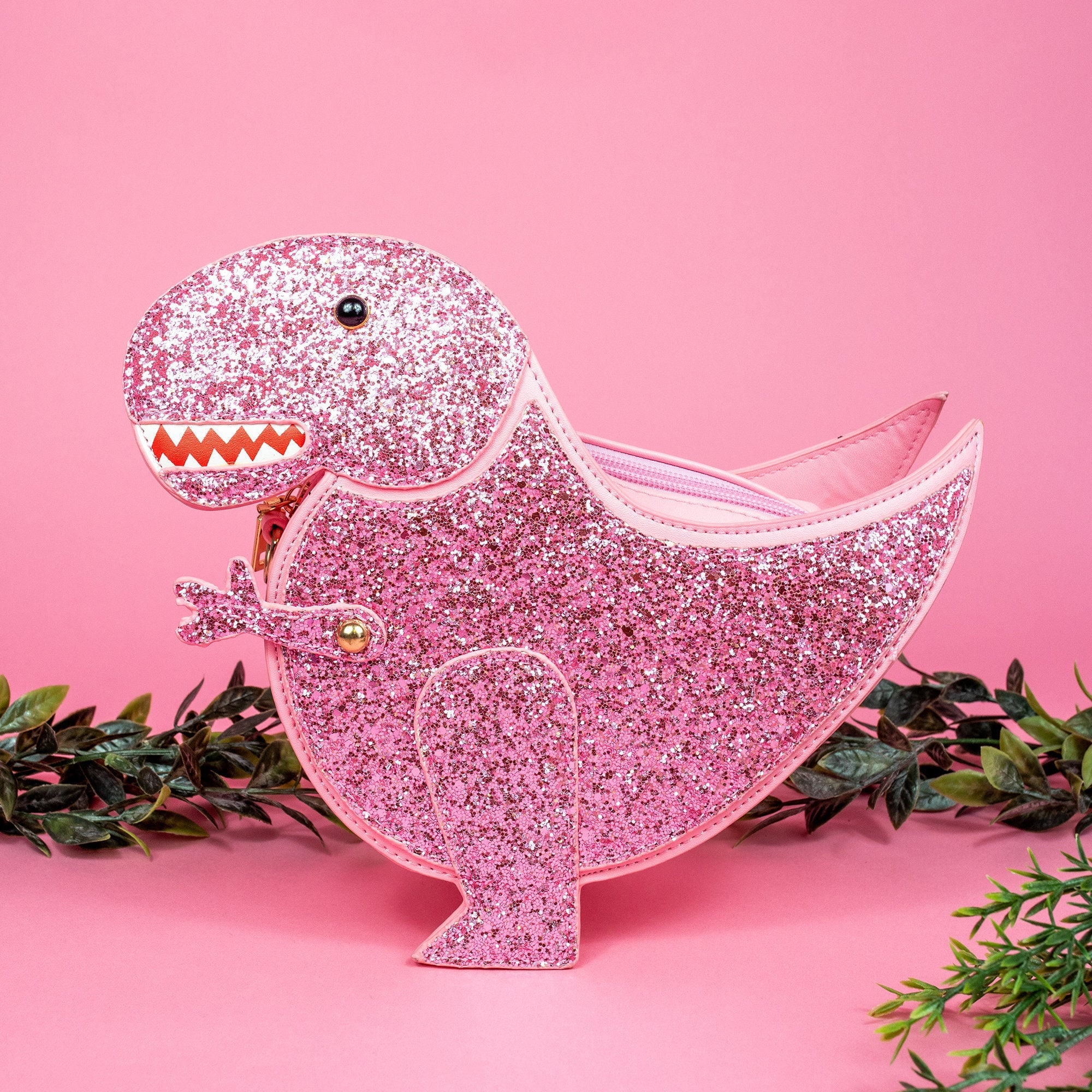 Pink dinosaur purse hotsell