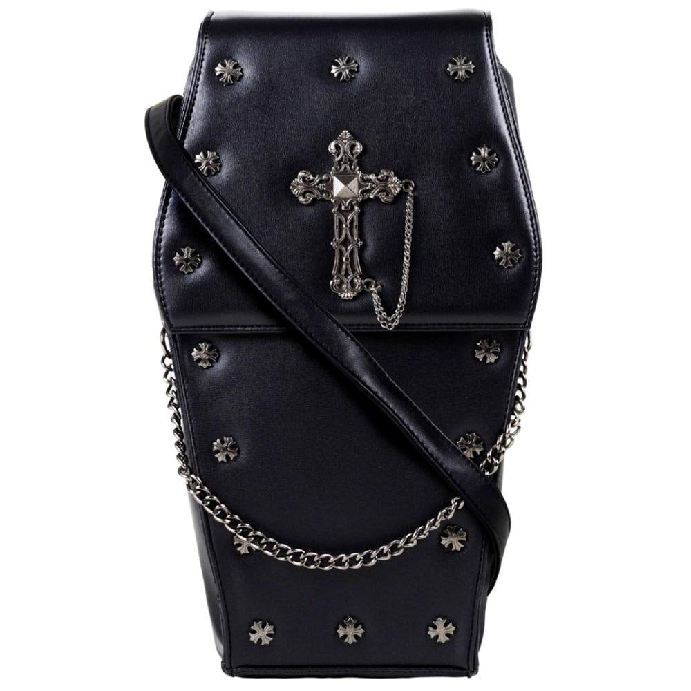 Metal Cross Small Pastel Lilac Gothic Crossbody Coffin Bag by GothX - Gothic  Bags and Backpacks
