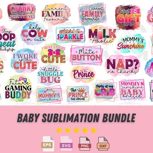 27 Adorable Baby Sublimation Designs - Perfect for Sublimation, Scrapbooking, and More!