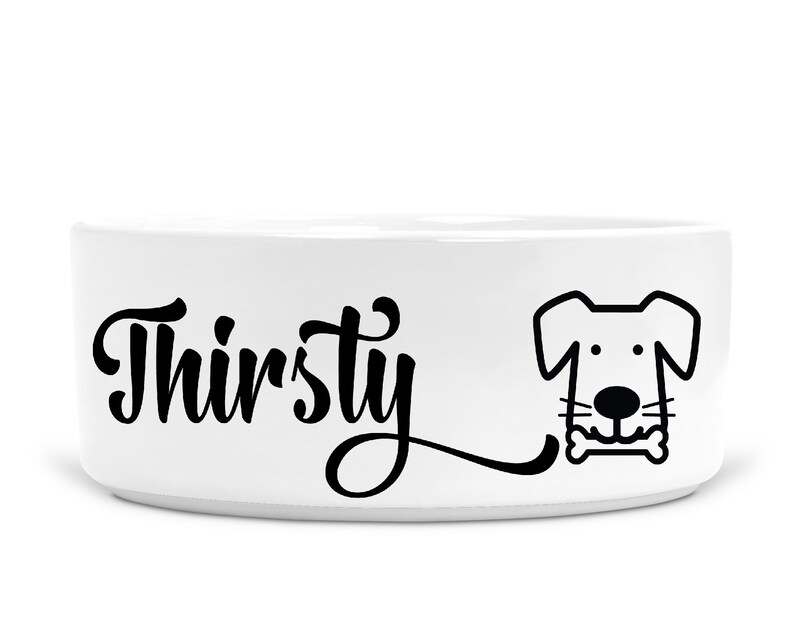 Personalised Spoiled Dog Bowl – Funny Pet Feeding Bowl, Small Ceramic Dog Bowl, Pet Lover Gift Thirsty Dog