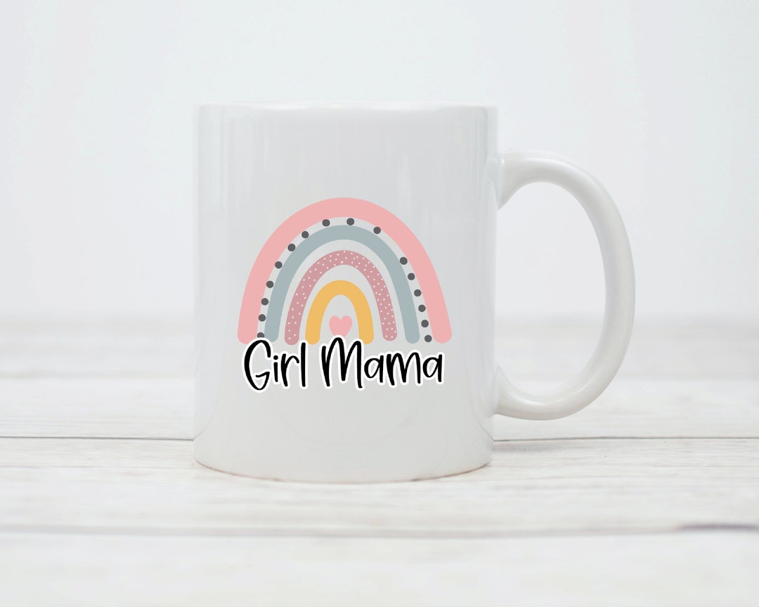 Mama with Rainbow Coffee Mug  Full Color Ceramic Mug — Rachel