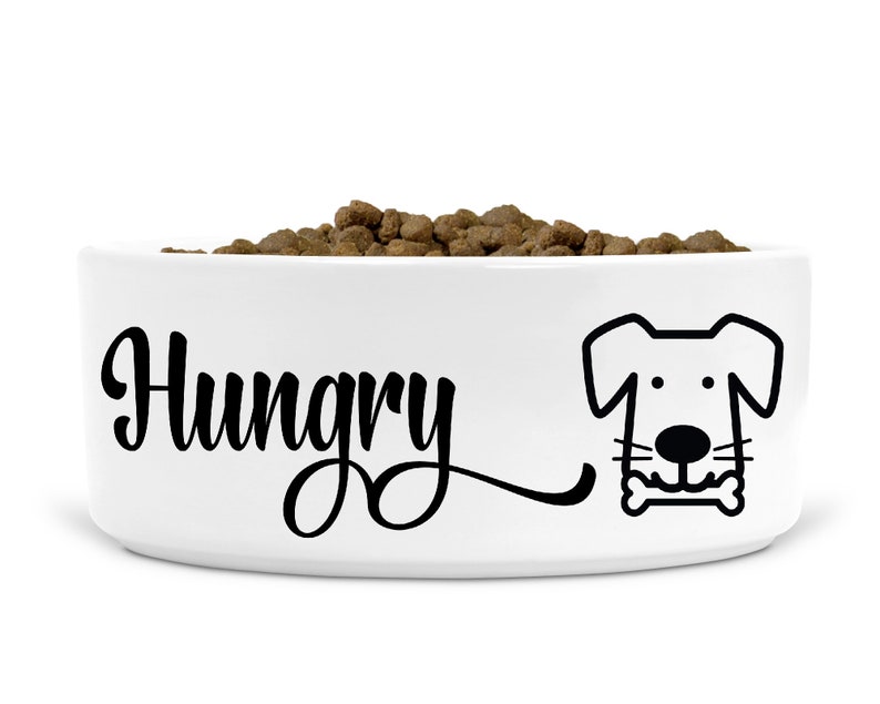 Personalised Spoiled Dog Bowl – Funny Pet Feeding Bowl, Small Ceramic Dog Bowl, Pet Lover Gift Hungry Dog