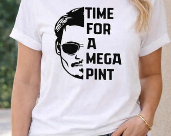 Time For A Mega Pint Unisex T-Shirt, Funny Beer Shirt, Drinking Humor Tee, Pub Joke Shirt, Beer Lover Gift, Funny Graphic Tee