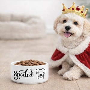 Personalised Spoiled Dog Bowl – Funny Pet Feeding Bowl, Small Ceramic Dog Bowl, Pet Lover Gift bild 3