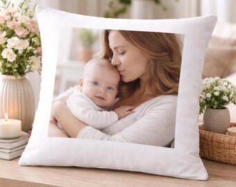 Personalised Photo Cushion 40x40cm | Custom Picture Pillow | Personalised Home Decor Gift