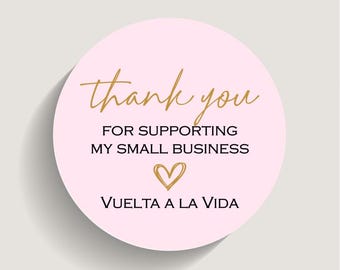 Thank You For Supporting My Small Business Stickers - Packaging Labels