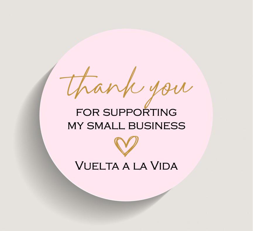 Thank You For Supporting Our Small Business - Pink\" Sticker For Sale By LD-LailaDesign