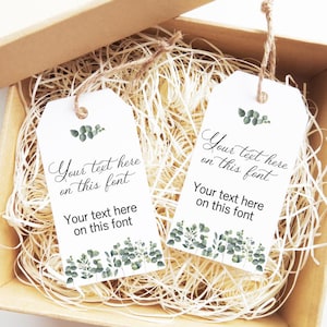 Etichetta verde personalizzata, etichetta di ringraziamento, etichetta di eucalipto, etichetta regalo personalizzata, etichetta di matrimonio, etichetta di compleanno, etichetta di baby shower