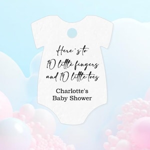 10 Kleine Finger und 10 Kleine Zehen Personalisierte Geschenkanhänger Babyparty Gunst Tags Gender Reveal Tag Danke Babyparty Geschenkanhänger 25x