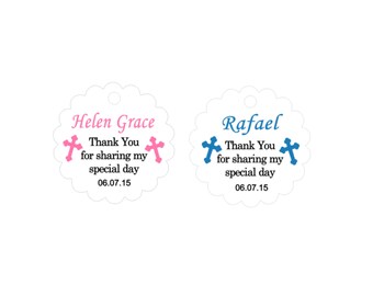 Baptism Tags | Christening Tags | Thank You Tags | Holy Communion Tags | Personalised Gift tags