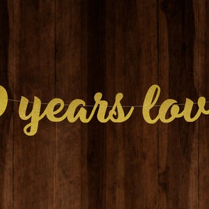 80 Years Loved Banner, Gold  Banner, Birthday Banner, 80th 50th 70th Birthday Banner, 80 Years Loved Birthday Banner