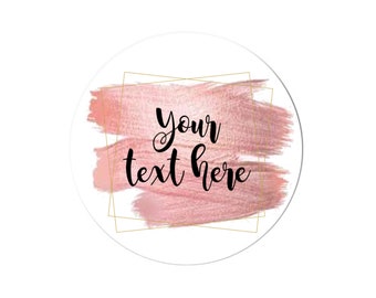 Rose Gold Labels Custom Stickers Personalised Stickers Thank you Stickers