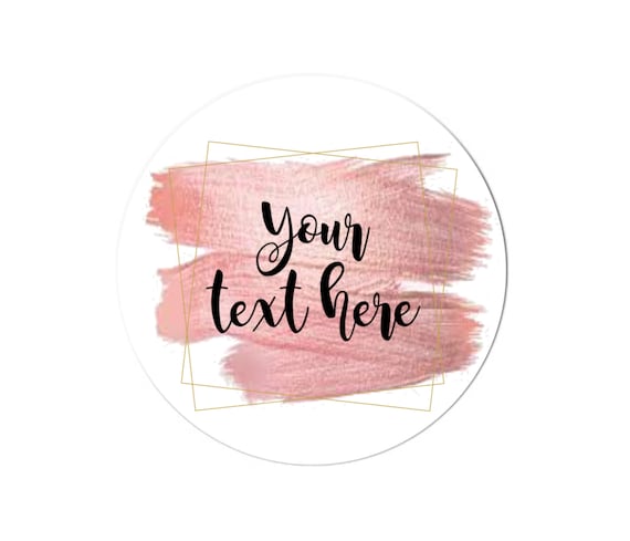 Rose Gold Labels Custom Stickers Personalised Stickers Thank | Etsy