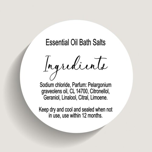 Personalized Ingredient Stickers: Custom Round Product Labels