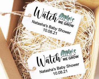 Watch me grow tags, Baby shower tag, Succulent Tag, Watch Me Grow Plant Tag, Watch Me Grow Gift Tag