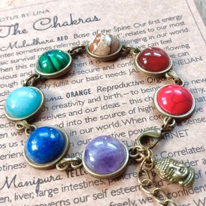 Chakra Energy Bracelet, Yoga Power Bracelet, Yogi, Yogini Jewelry, Natural Gemstones, Balancing, Yoga Gifts, Aura Cleanse, Recovery, Healing