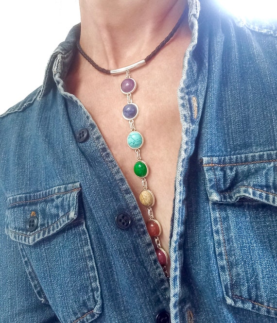 Chakra meditation stones - large - Crystals by Lina