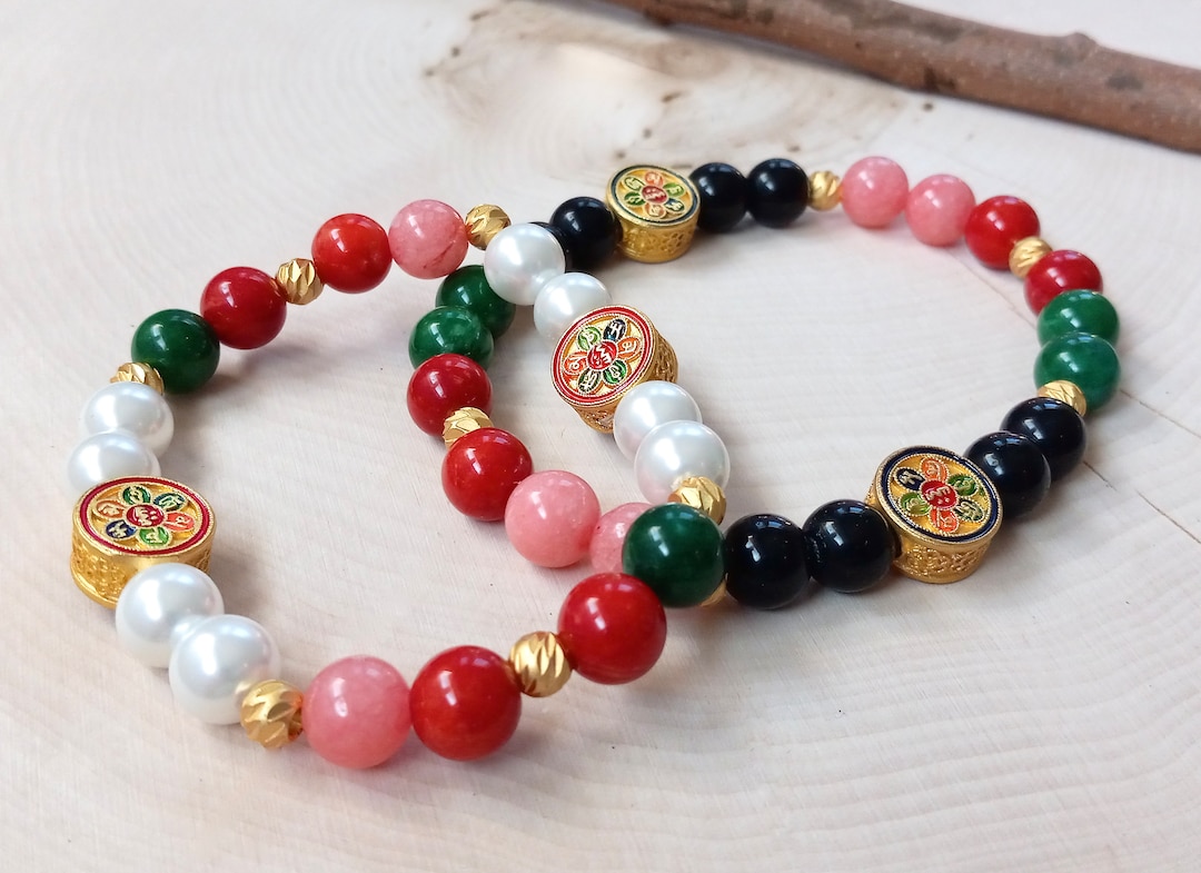 Chinese Zodiac Bracelet, Feng Shui Bracelet, Asian Luck Bracelet, Jade  Gemstone, Green Agate, Good Luck, Lunar New Year, Spring Festival