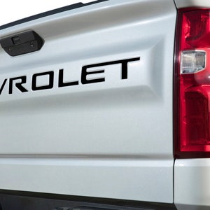 Fits 2019 2020 2021 2022 Chevy Silverado Tailgate Letters Vinyl Decal Inserts Inlay 1500 2500