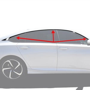 Contour des vitres en vinyle chromé avec suppression des garnitures pour berline Honda Accord 2018 2019 2020 2021 2022